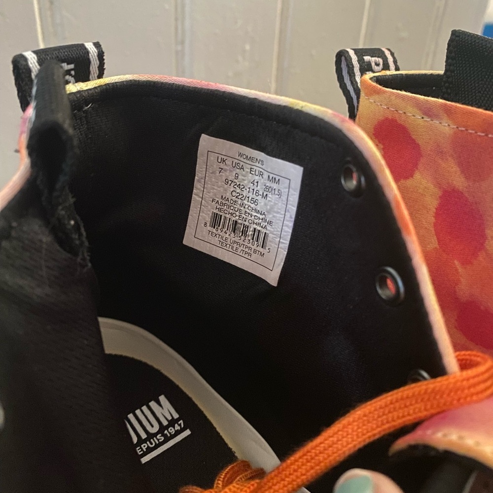 Palladium Revolt Hi TX Women’s 9 Black Sole Custom Tie Dye Festival Boots - Picture 10 of 10